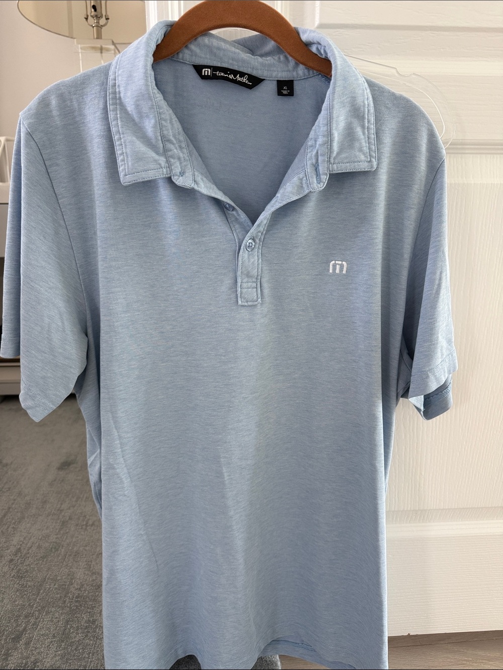 Travis Mathew Pale Blue Performance Polo